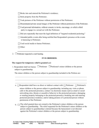 Form HAR802 Ex Parte Order Granting Petition for Harassment Restraining Order - Minnesota, Page 2