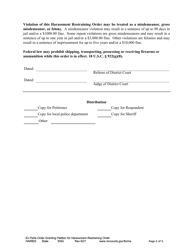 Form HAR802 Ex Parte Order Granting Petition for Harassment Restraining Order - Minnesota, Page 5