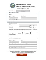 Document preview: Interpreter Request Form - Nevada