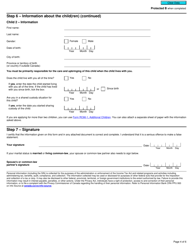Form RC66 Canada Child Benefits Application - Canada, Page 4
