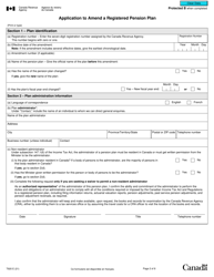 Form T920 Application to Amend a Registered Pension Plan - Canada, Page 2