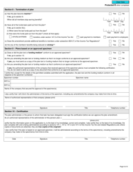 Form T920 Application to Amend a Registered Pension Plan - Canada, Page 6