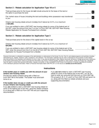 Form RC7190-ON Gst190 Ontario Rebate Schedule - Canada, Page 2