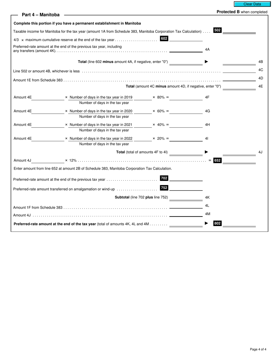 Form T2 Schedule 17 Credit Union Deductions (2020 and Later Tax Years) - Canada, Page 4
