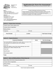 Form 11PT15-30580 Application for Farm Use Assessment - Prince Edward Island, Canada, Page 3