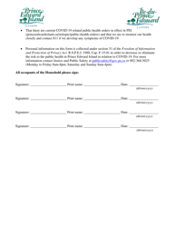 Joint Isolator Declaration Form - Prince Edward Island, Canada, Page 2
