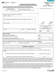 Form T5018 SUM Summary of Contract Payments - Canada (English/French), Page 3