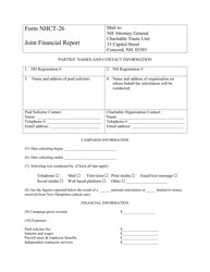 Form NHCT-26 &quot;Joint Financial Report&quot; - New Hampshire