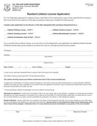 Form BUS21001 Resident Lifetime License Application - New Hampshire, Page 2