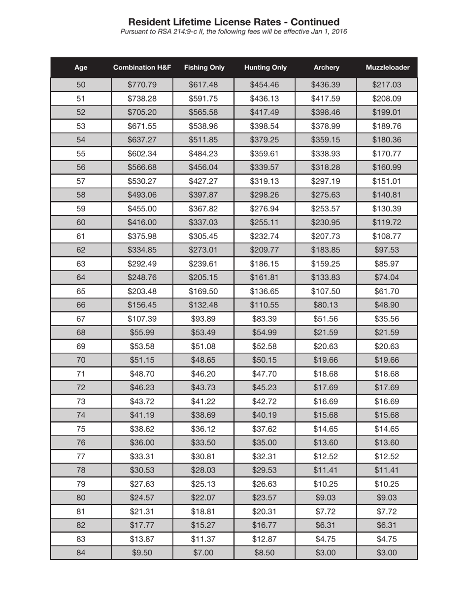 Form BUS21001 Resident Lifetime License Application - New Hampshire, Page 4