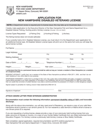 Form BUS18005A Application for New Hampshire Disabled Veterans License - New Hampshire, Page 3