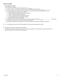 Form 29 (PFA725) Application About Enforcement - British Columbia, Canada, Page 6