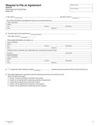 Form 26 (PFA736) Request to File an Agreement - British Columbia, Canada, Page 4