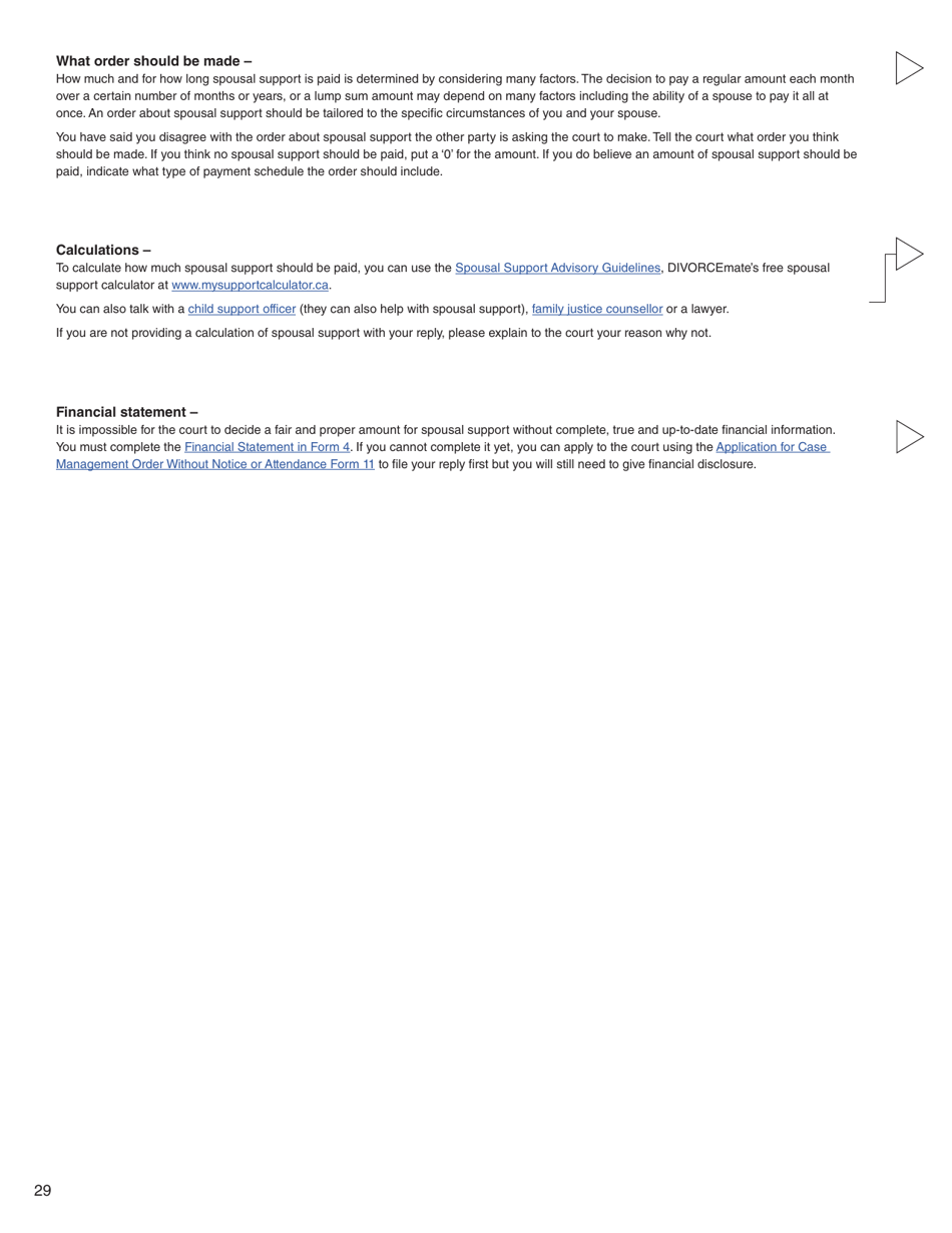 Form 8 (PFA716) Reply to a Counter Application - British Columbia, Canada, Page 29
