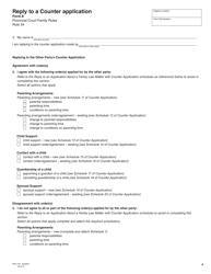 Form 8 (PFA716) Reply to a Counter Application - British Columbia, Canada, Page 4