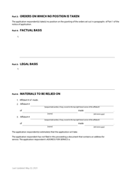 Form 33 Application Response - British Columbia, Canada, Page 2
