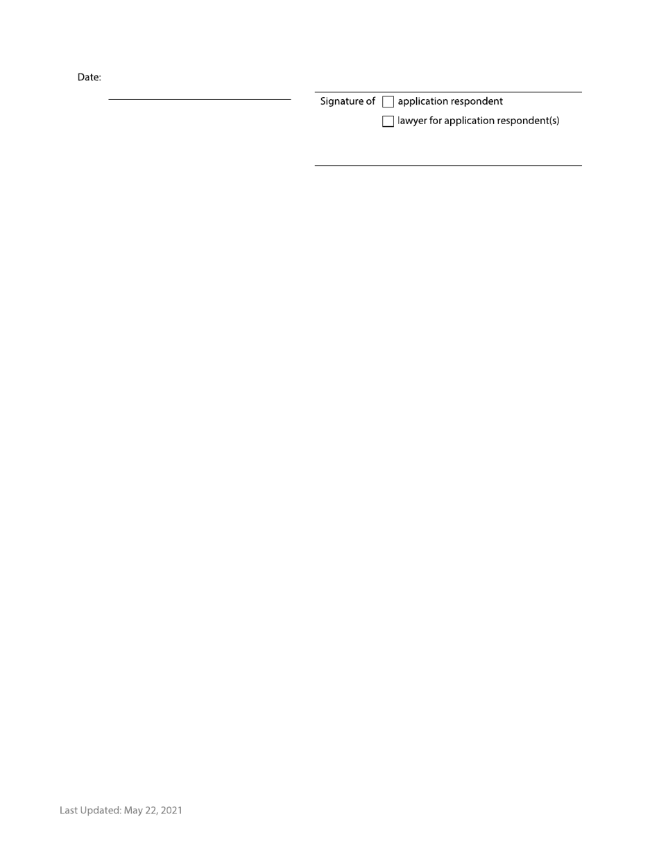 Form 33 Application Response - British Columbia, Canada, Page 3