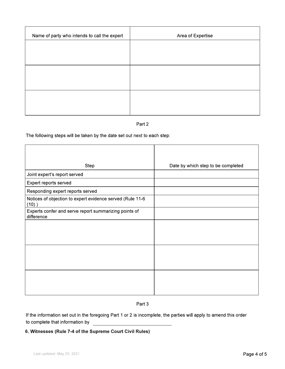 Form 21 Case Plan Order - British Columbia, Canada, Page 4