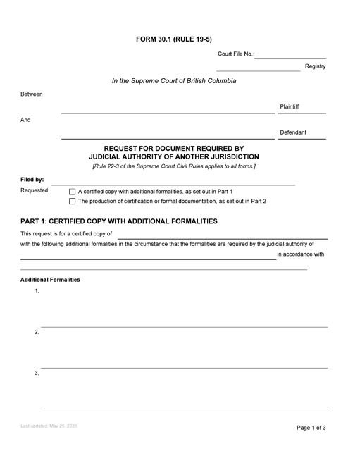 Form 30.1  Printable Pdf