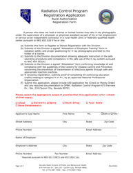 Rural Authorization Registration Form - Nevada