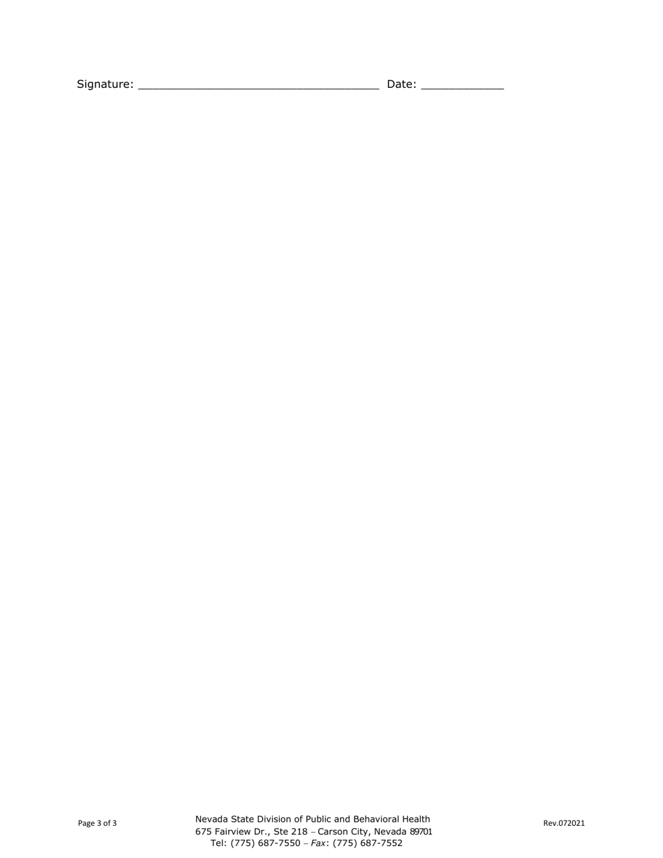 Rural Authorization Registration Form - Nevada, Page 3