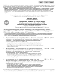 Form 11080 Supplemental Plea Form for Sexual Offenses (Use if Committed Prior to December 1, 1998) - New Jersey (English/Polish)