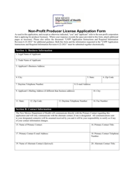 Medical Cannabis Non-profit Producer License Application Form - New Mexico