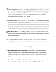 Verified Pro Se Answer to Foreclosure Complaint - New York, Page 2