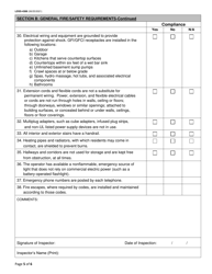 Form LDSS-4388 Fire/Safety Inspection Report for Family-type Homes for Adults - New York, Page 5