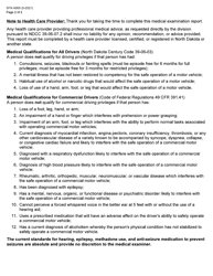 Form SFN4569 Medical Examination Report - North Dakota, Page 2