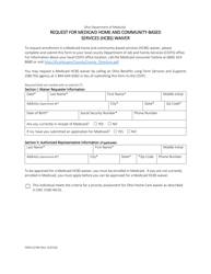 Document preview: Form ODM02399 Request for Medicaid Home and Community-Based Services (Hcbs) Waiver - Ohio