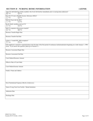 Form ODM07124 Eligibility Information Worksheet for Nursing Home and Home &amp; Community Based Services (Hcbs) Waivers - Ohio, Page 2