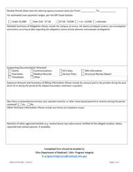 Form ODM10218 Medicaid Fraud Referral - Ohio, Page 2