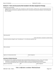 Form ODM03411 Certificate of Medical Necessity: Wheelchairs - Ohio, Page 5