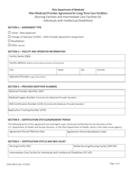 Document preview: Form ODM03623 Ohio Medicaid Provider Agreement for Long Term Care Facilities - Ohio