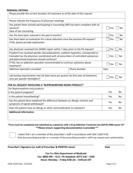 Form ODM10243 Prior Authorization Oral Medication Assisted Treatment of Opioid Use Disorder - Ohio, Page 2