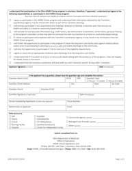 Form ODM10239 Home Choice Application - Ohio, Page 2