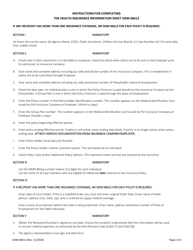 Form ODM06612 Health Insurance Information Sheet - Ohio, Page 2