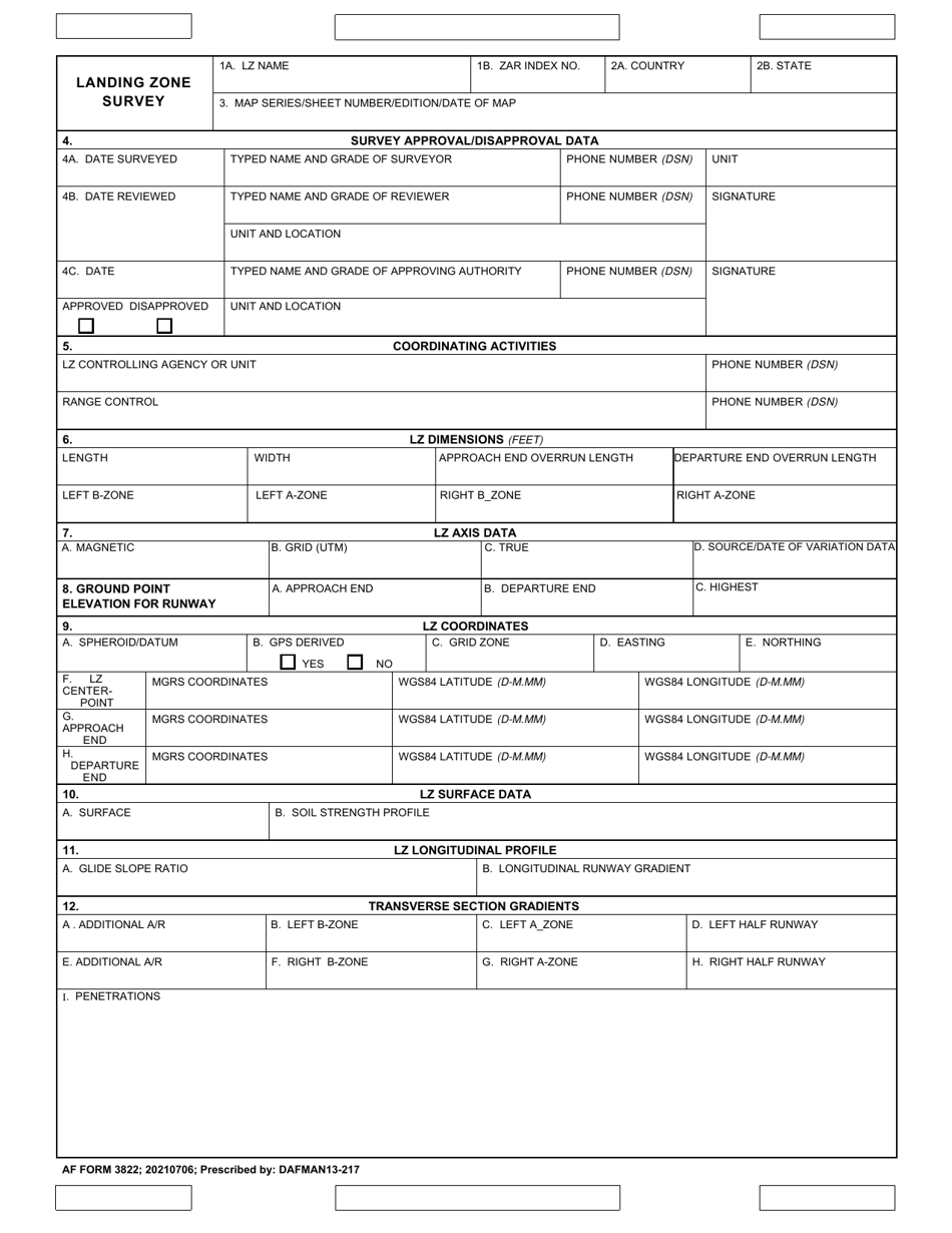 AF Form 3822 - Fill Out, Sign Online and Download Fillable PDF ...