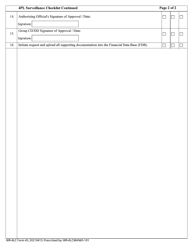 WR-ALC Form 45 4pl Surveillance Checklist, Page 2