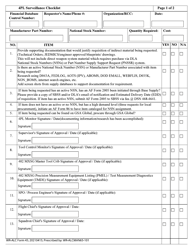 WR-ALC Form 45 4pl Surveillance Checklist
