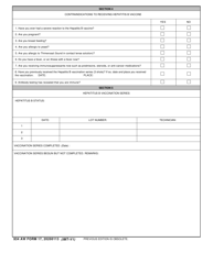 934 AW Form 17 Hepatitis B Vaccination, Page 2