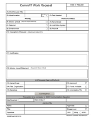 Document preview: 934 AW Form 30 Comm/It Work Request