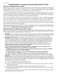 Form DL-20 &quot;Probationary License (Pl) Petition&quot; - Pennsylvania, Page 2