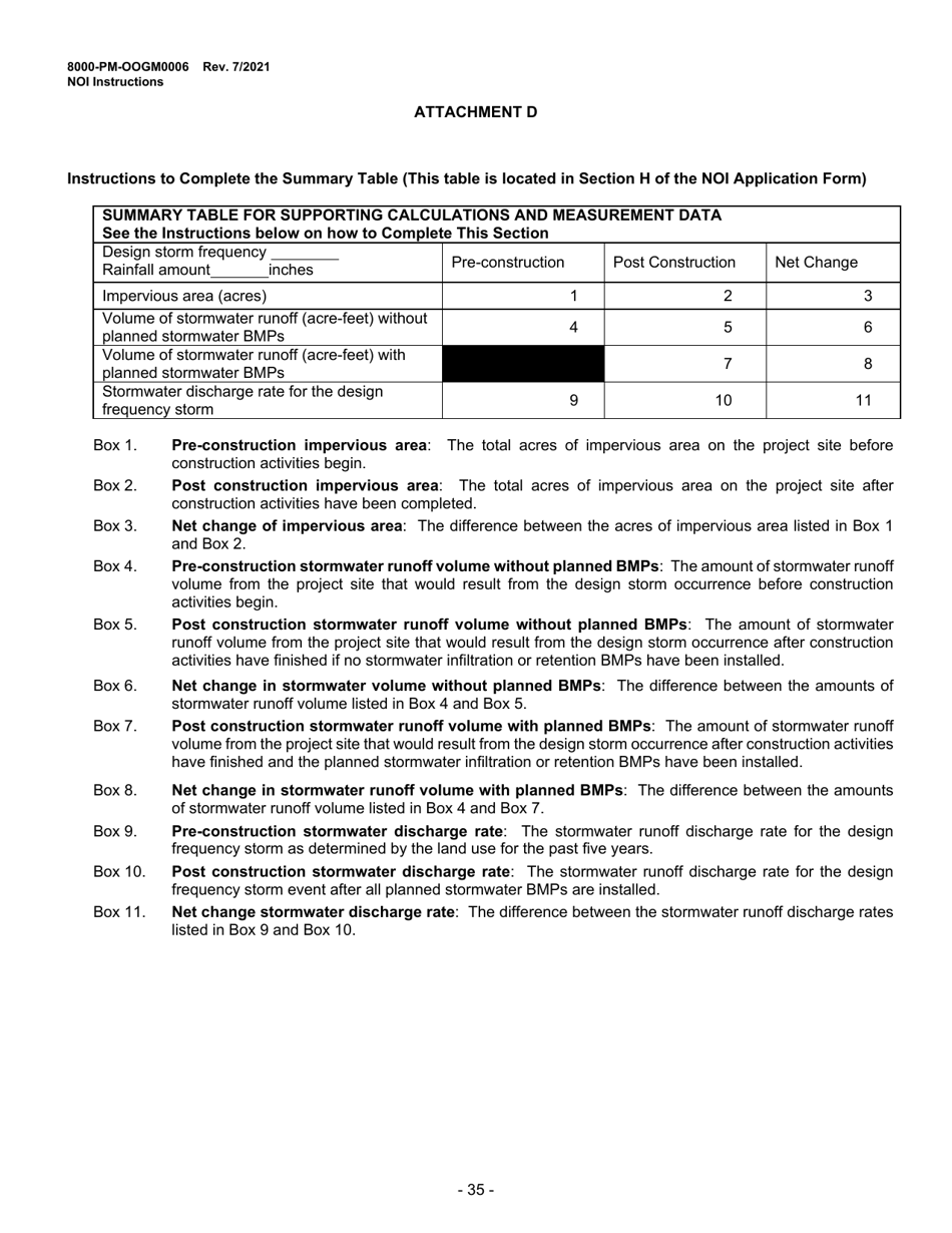 Instructions for Form 8000-PM-OOGM0006 Notice of Intent (Noi) for Coverage Under the Erosion and Sediment Control General Permit (Escgp-3) for Earth Disturbance Associated With Oil and Gas Exploration, Production, Processing, or Treatment Operations or Transmission Facilities - Pennsylvania, Page 34