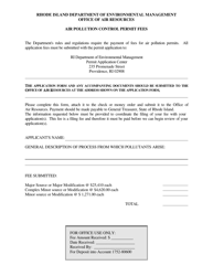 Application for Approval to Burn Alternative Fuels - Rhode Island, Page 5