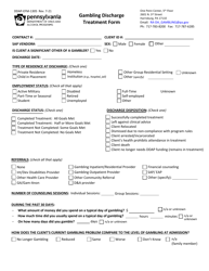 Form DDAP-EFM-1305 &quot;Gambling Discharge Treatment Form&quot; - Pennsylvania