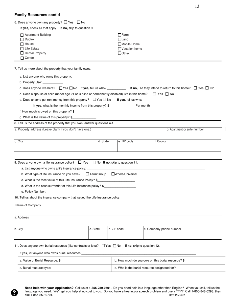 Application for Health Coverage  Help Paying Costs - Tennessee, Page 13
