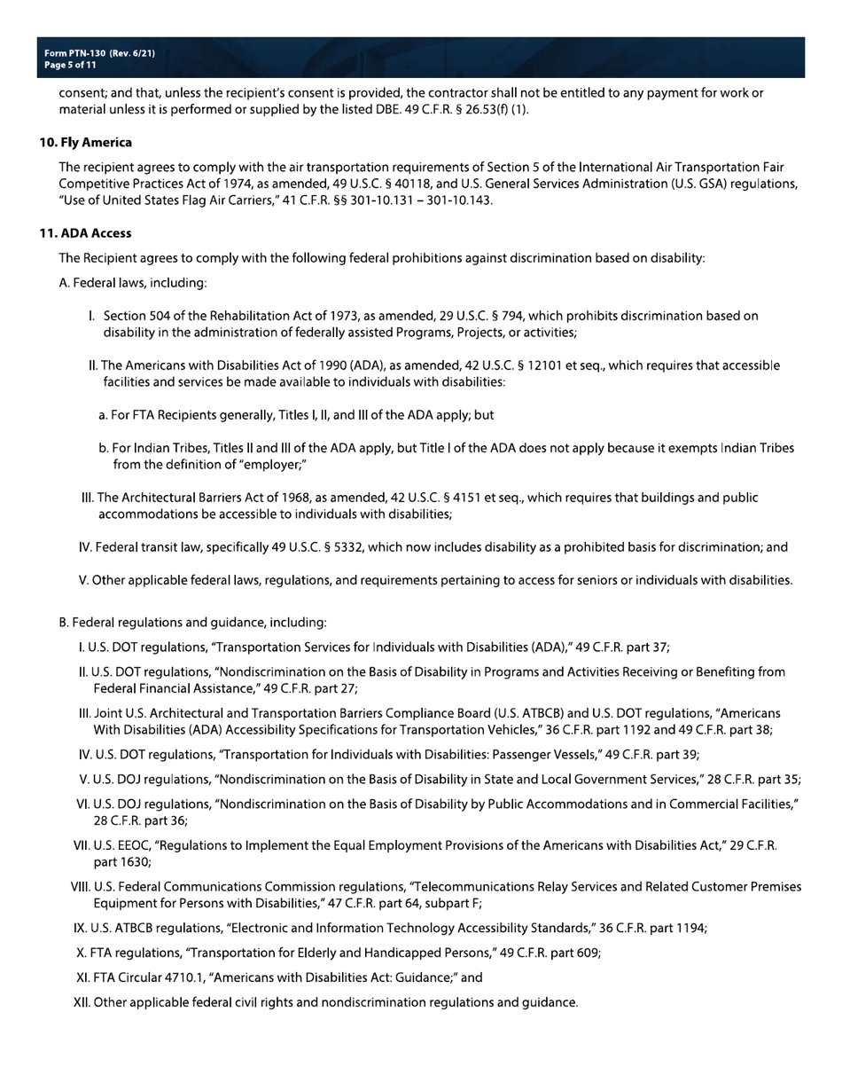 Form PTN-130 Consolidated Certification Form - Texas, Page 5