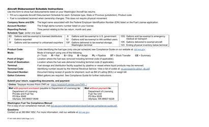 Form FT-441-848 Aircraft Disbursement Schedule - Washington, Page 2